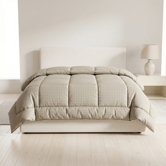 Egyptian Cotton Tiled Beige 240x260cm Duvet
