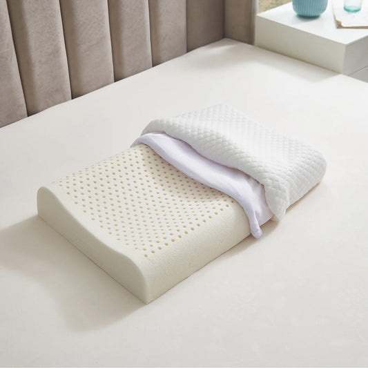 High Quality Standard Size 40x60 (9x11) Knitted Anti Snore Contour Cervical Neck Support Memory Foam Pillow with Washable White Cover - Cotton Home