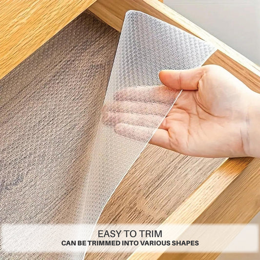 Non-Slip Shelf Liner for Kitchen & Drawers 45x150cm, Food-Grade, Waterproof & Easy to Cut