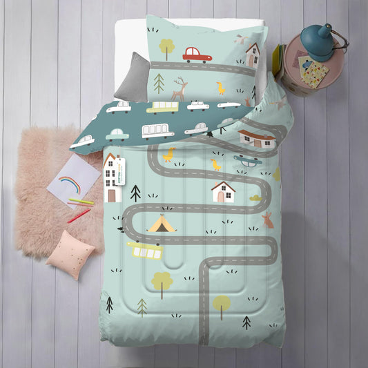 3Piece Baby Crib Comforter Set 90x120 Cotton Comforter, Filled Pillow & Pillow Cover – Dream Home