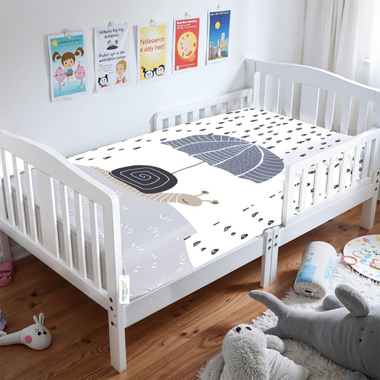 Premium Cotton 3-Piece Baby Crib Bedding Set (120x60 cm) Fitted Baby Mattress Sheets and Protector Shelly Rains