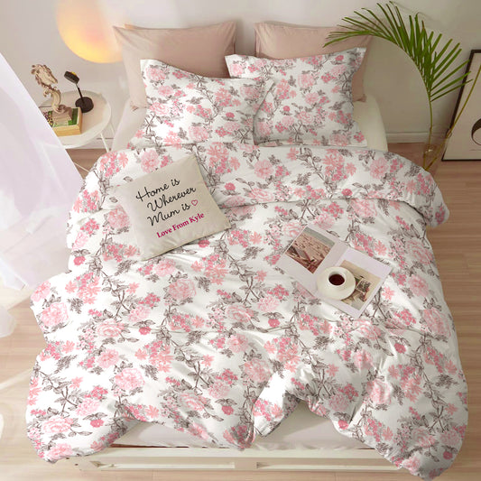 Duvet Cover 4 piece set Queen size High quality 220x240 duvet cover with Fitted sheet and pillow cases Abstract Harmony - Cotton Home