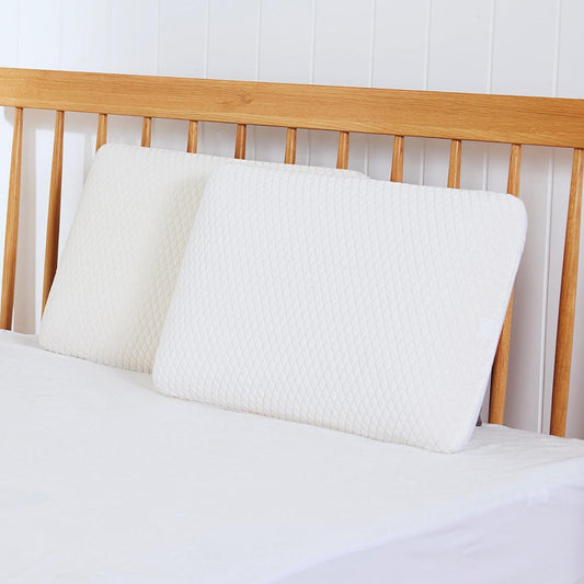 Shoulder Support Memory Foam Pillow Anti-Stress 35x55x12cm - White - Cotton Home