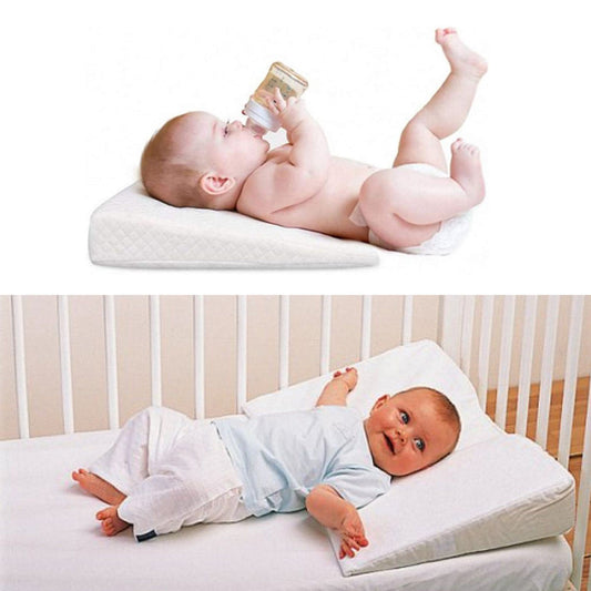 Smooth Wedge Memory Foam Pillow for babies 40x60cm (11x3) White - Cotton Home