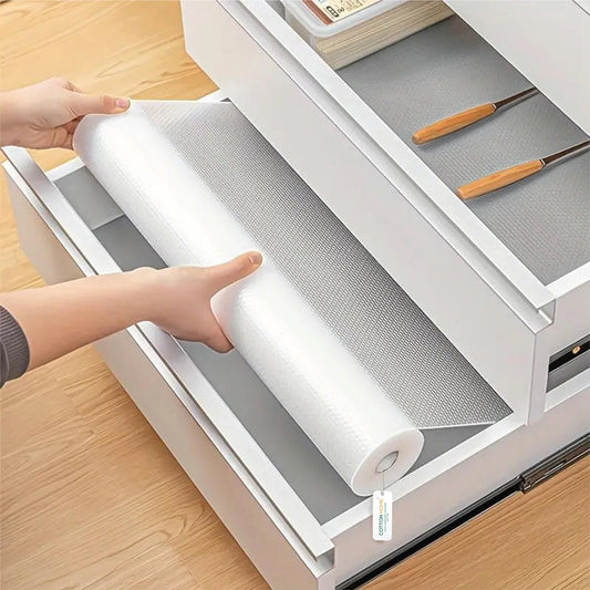 Non-Slip Shelf Liner for Kitchen & Drawers 45x150cm, Food-Grade, Waterproof & Easy to Cut