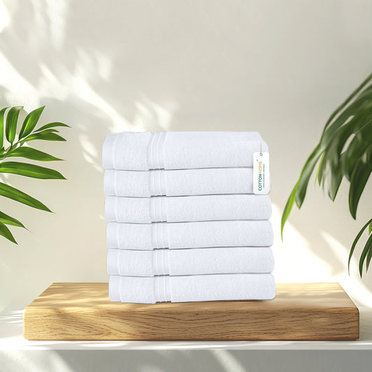 Cotton Hand Towel 40x70 CM 6 Piece Set-Soft Feel, Quick Dry, Highly Absorbent Durable Towels
