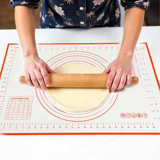 Silicon Red Baking Mat Large 60x40cm Non-Stick with Glass Fiber - Cotton Home