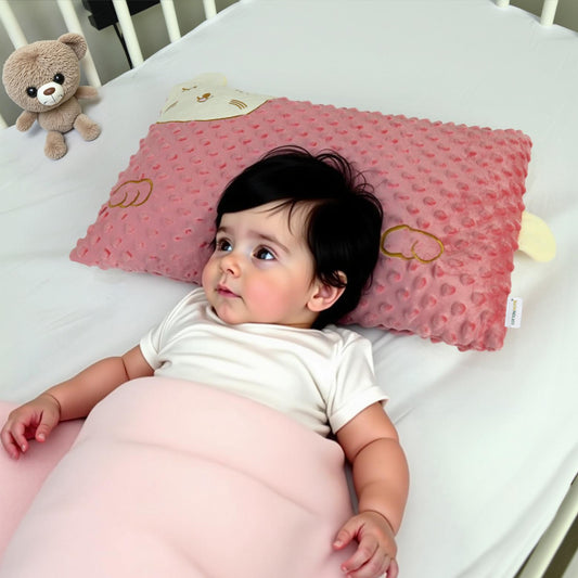 Skin Friendly Velvet Kids Pillow Pink