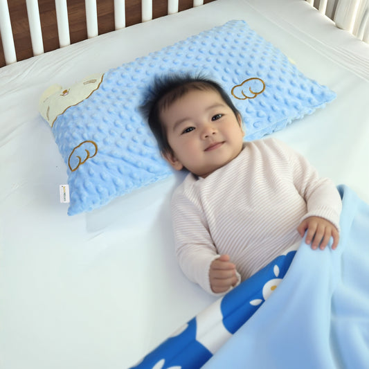 Skin Friendly Velvet Kids Pillow Blue