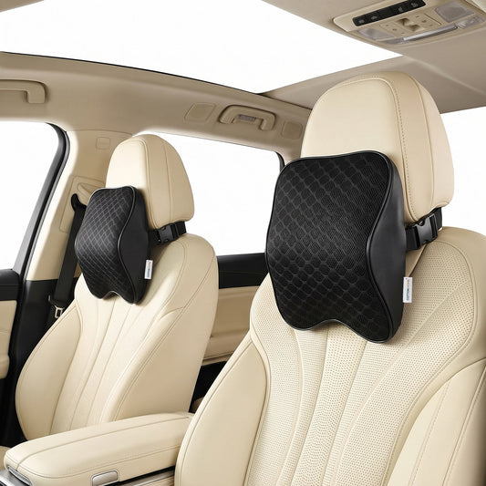Ergonomic Memory Foam Car Seat Headrest Cushion 22x30cm