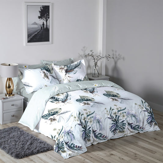 Garden Soft King Size Duvet Cover Set – 6 Pieces 220x240cm – Elegant Floral Bedding with Fitted Sheet & Pillowcases