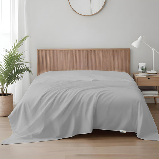 Flat Sheet Super Soft Queen 200x220cm-Grey