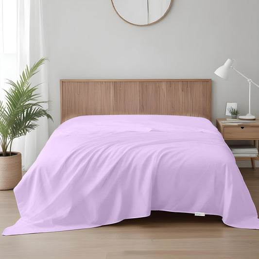 Flat Sheet Soft Single 160x220cm-Light Purple
