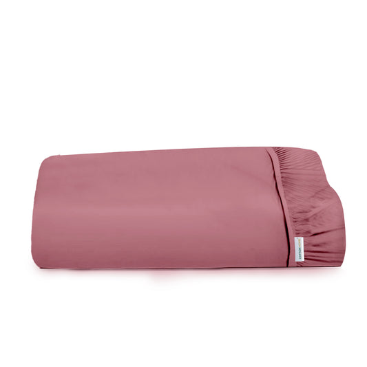 Super Soft Twin Size Fitted sheet 160x200+30 CM Mauve with Deep Pockets - Cotton Home