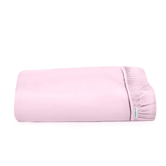 Super Soft Twin Size Fitted sheet 160x200+30 CM Pink with Deep Pockets - Cotton Home