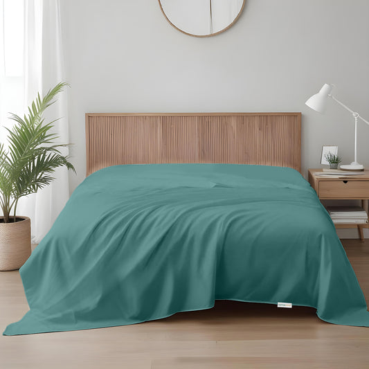 Flat Sheet Soft Single 160x220cm-Teal