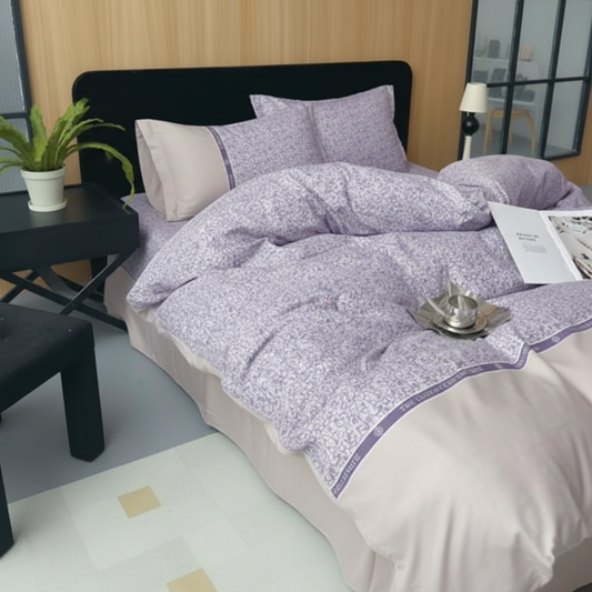 6 Pieces Duvet Cover Set – 220x240cm – Elegant Floral Bedding 01