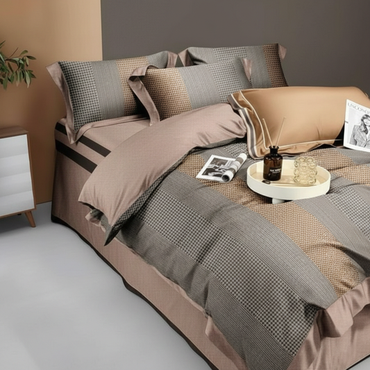 6 Pieces Duvet Cover Set â 220x240cm â Elegant goldenBedding