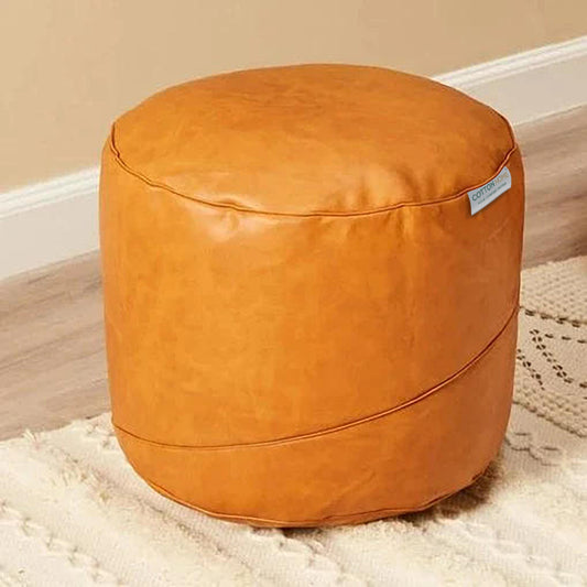 Luxury Pure Faux Leather Ottoman 45x35 cm - Cotton Home