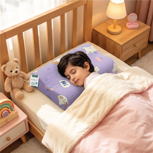 Kids Contour Memory Foam Pillows - Love Bunny (26x38cm)