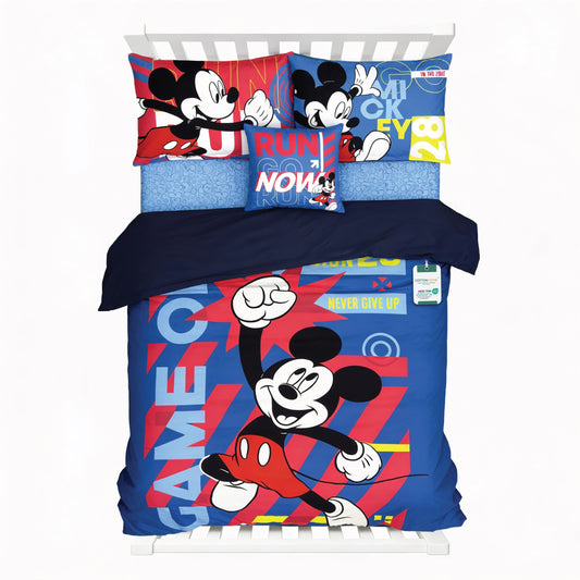 Micky Mouse Official Kids Bedding Set – 5 Piece Comforter Set Cozy & Colorful Cartoon Character with Matching Pillowcases & Bedsheet