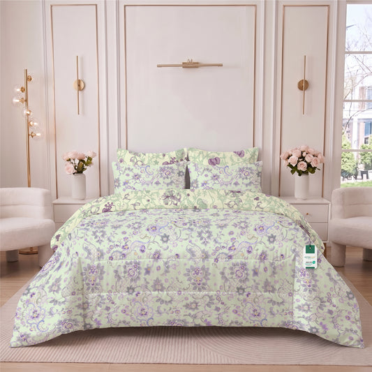 Zenvia 350TC Cotton 6-Piece Set Premium Quality King Comforter Set 220x240cm