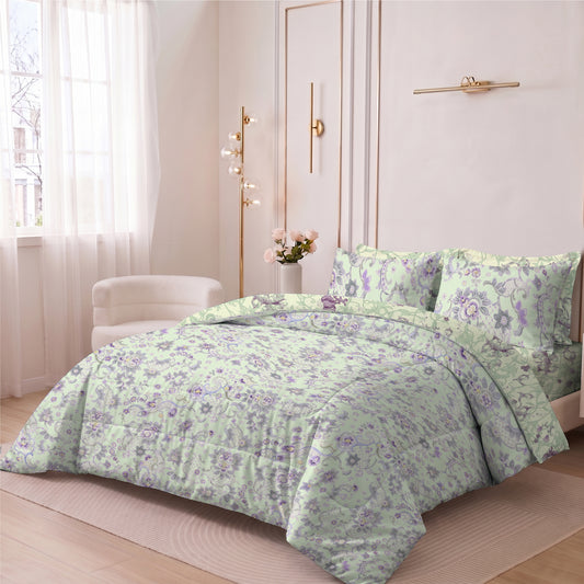 Zenvia 350TC Cotton 6-Piece Set Premium Quality King Comforter Set 220x240cm
