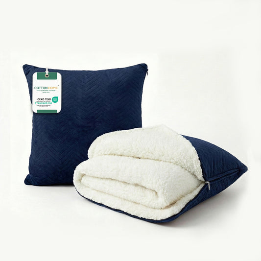 Dormella 2-in-1 Cushion with Blanket 40x40cm Cushion with 220x240cm Blanket Navy Blue