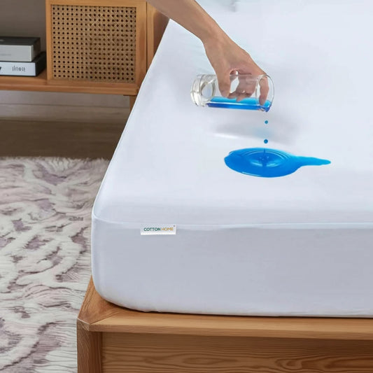 PU Laminated Waterproof Mattress Protector 180x200+35cm with Deep Pocket