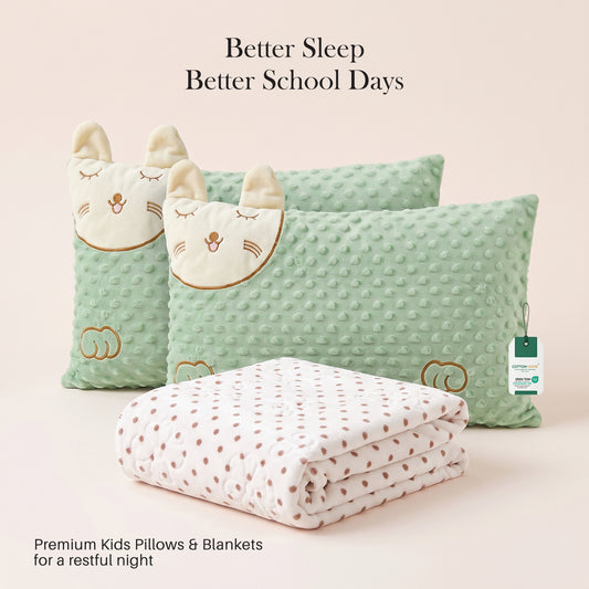 Back to School Essentials Kids Pillow And Blankets Polka Dot