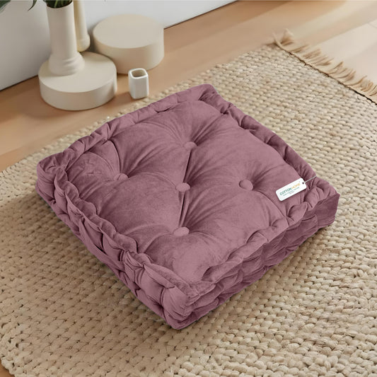 Serenity Velvet Multipurpose Seat Cushion 40x40cm Square Shape Seating - Cotton Home