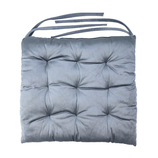 Velvet Slip Free Tufted Chair Cushion Silver 40x40cm - Pack of 4 - Cotton Home