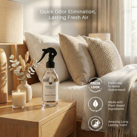 Oud Bedding & Room Spray – Dual-Use Air & Fabric Freshener (250ml)