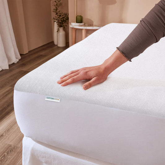 Terry Waterproof Mattress Protector 90x200+35cm with Deep Pocket