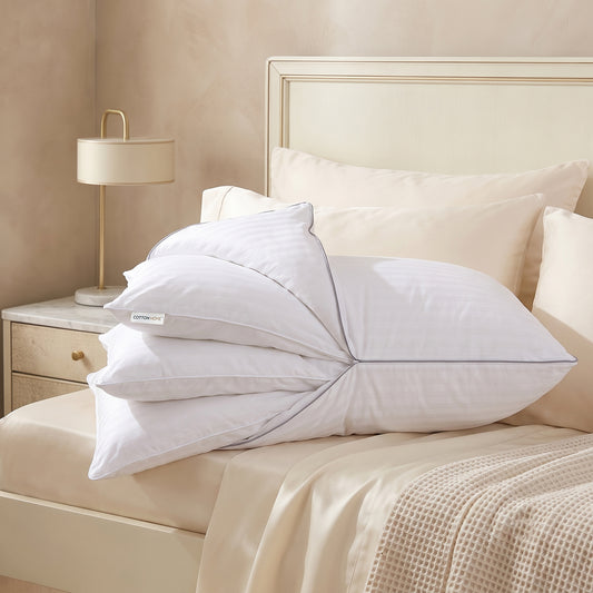 Triton Premium Cotton Three-in-One Adjustable Layer Cotton Pillow with Down Alternative filling 50x75 cm