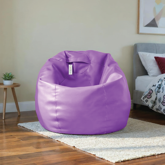 Adult Bean Bag Chair Premium PU Leather 62x105cm - Purple
