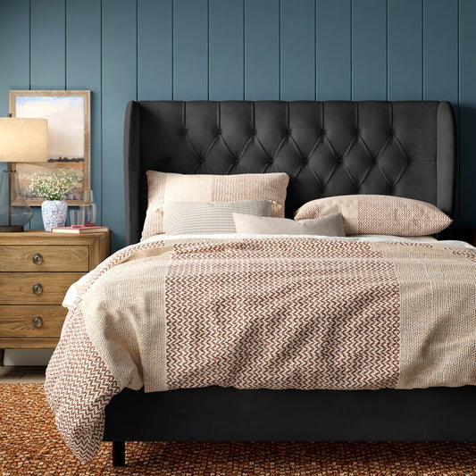 Larlack Queen Upholstered Low Profile Standard Bed - Cotton Home
