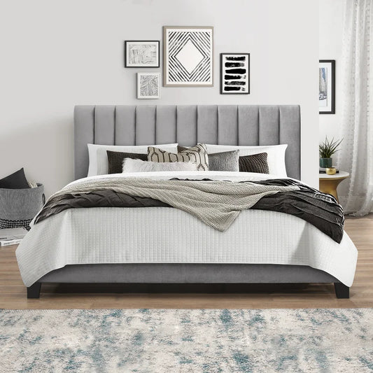 Novel Upholstered King Low Profile Platform Bed - Cotton Home