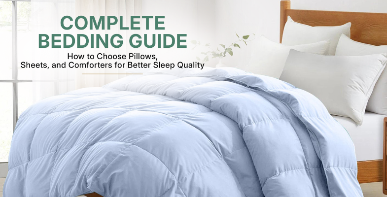 Complete Bedding Guide: How to Choose Pillows, Sheets, and Comforters for Better Sleep Quality
