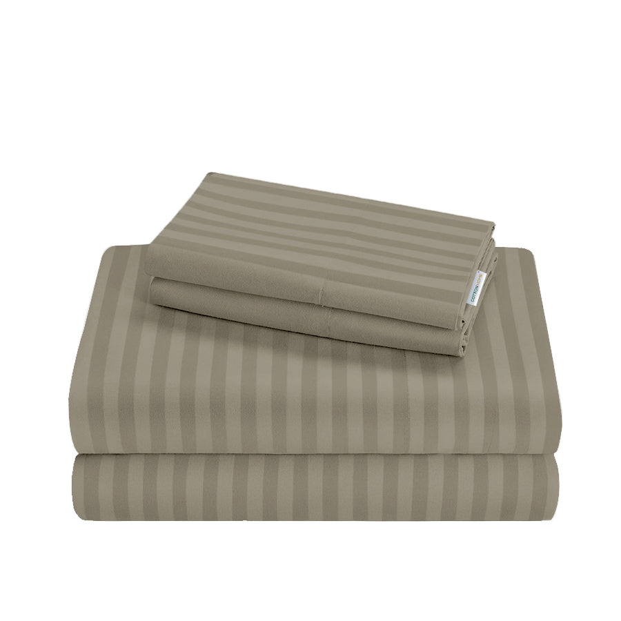 6 Piece Duvet Cover Set 240x260cm Supersoft Grey