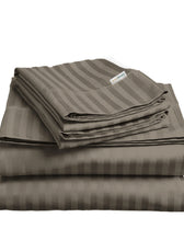 6 Piece  Duvet Cover Set 240x260cm King - Gray Stripe - Cotton Home