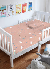 Premium Cotton 2PC Crib Sheets (120x60 cm) Soft, Breathable, Fitted Baby Mattress Sheets Dream Night