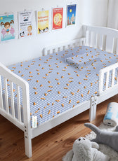 Premium Cotton 2PC Crib Sheets (120x60 cm) Soft, Breathable, Fitted Baby Mattress Sheets Little Cars