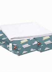 Premium Cotton 3-Piece Baby Crib Bedding Set (120x60 cm) Fitted Baby Mattress Sheets and Protector Dream Home