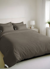6 Piece Duvet Cover Set 240x260cm Supersoft Grey