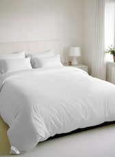 6 Piece Duvet Cover Set 240x260cm Supersoft White
