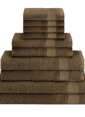 Cotton Towels 10 Piece Set-Soft Feel, Quick Dry, Highly Absorbent Durable Towels - Cotton Home