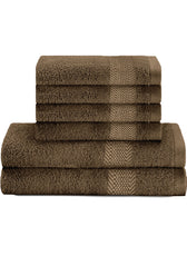 Cotton Face Towel and Hand Towel 6 Piece Set-Soft Feel, Quick Dry, Highly Absorbent Durable Towels - Cotton Home