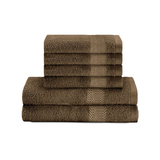 Cotton Face Towel and Hand Towel 6 Piece Set-Soft Feel, Quick Dry, Highly Absorbent Durable Towels - Cotton Home