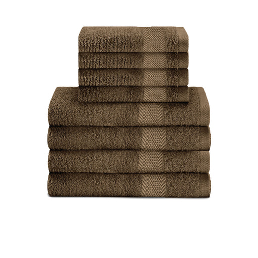 Cotton Face Towel and Hand Towel 8 Piece Set-Soft Feel, Quick Dry, Highly Absorbent Durable Towels - Cotton Home